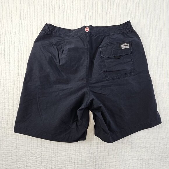 Victorinox Swiss Army Knife Cargo Board Shorts Men's Large Navy Blue 7" Inseam - Picture 2 of 13